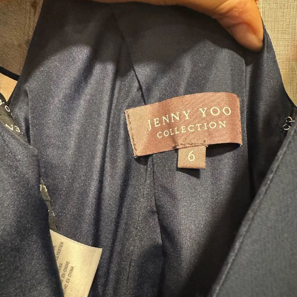 Jenny Yoo Sz 6 Elegant Navy Blue Evening Gown - Picture 7 of 7